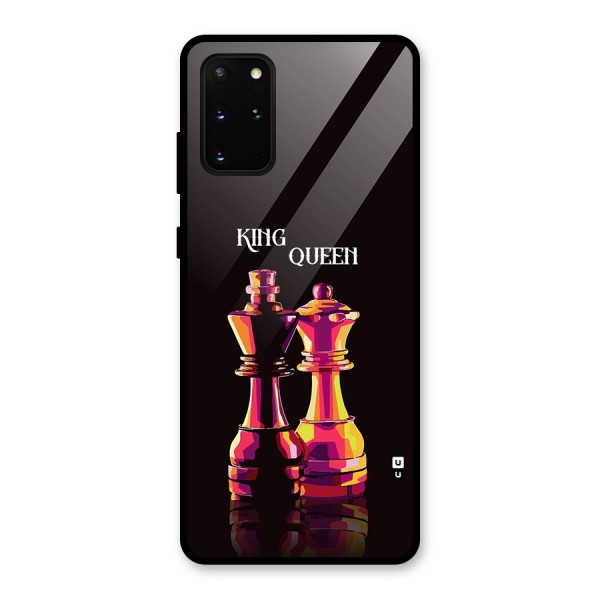 King Queen Glass Back Case for Galaxy S20 Plus
