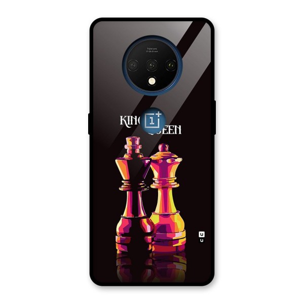 King Queen Glass Back Case for OnePlus 7T