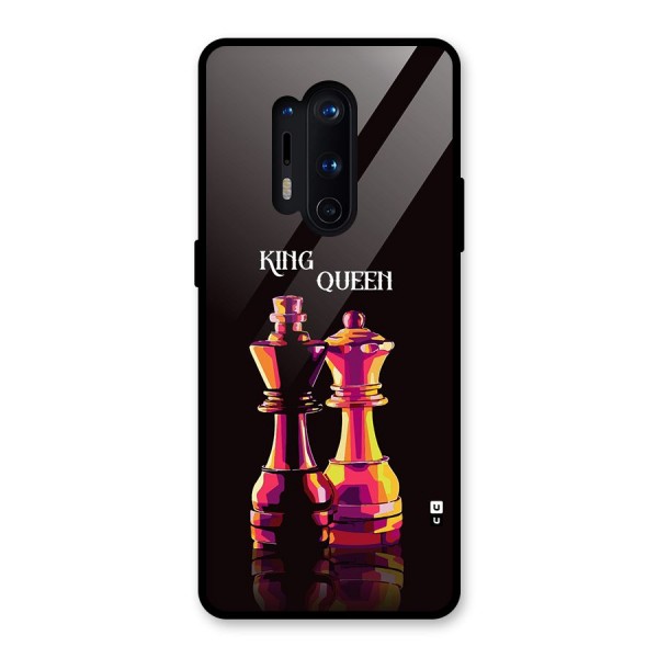 King Queen Glass Back Case for OnePlus 8 Pro