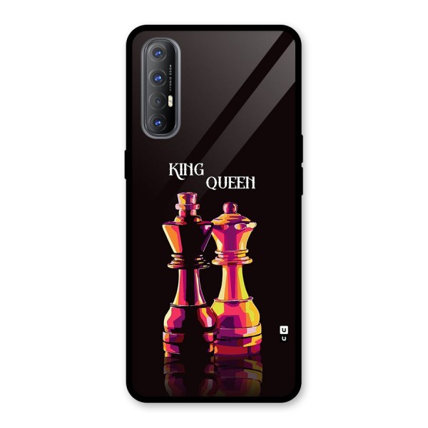 King Queen Glass Back Case for Oppo Reno3 Pro