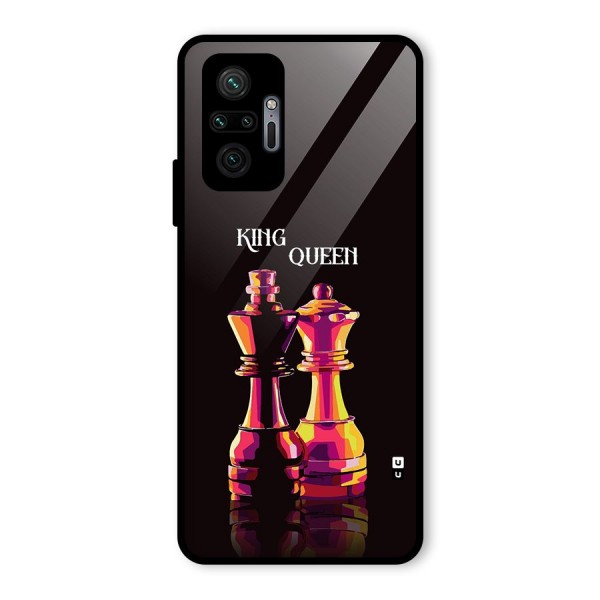 King Queen Glass Back Case for Redmi Note 10 Pro Max
