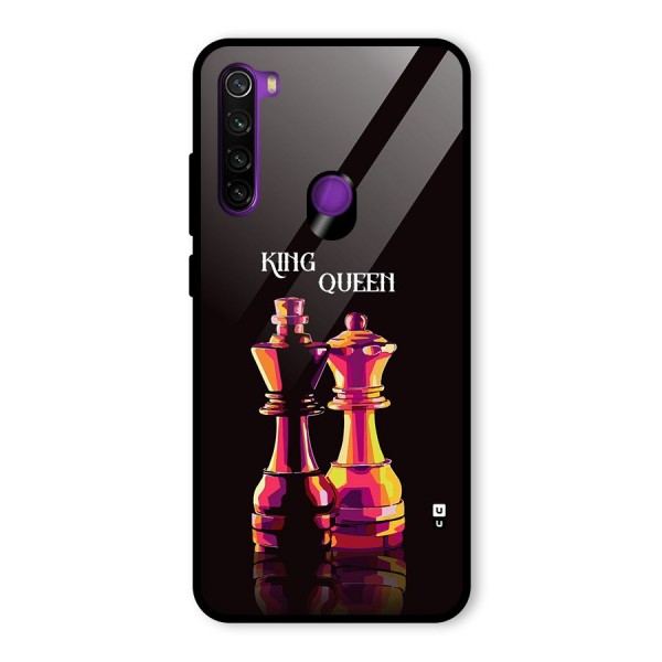 King Queen Glass Back Case for Redmi Note 8