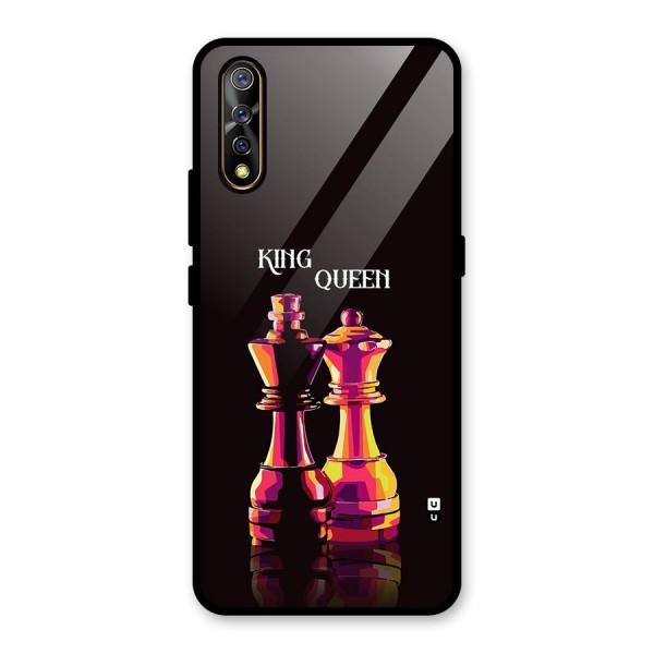 King Queen Glass Back Case for Vivo S1