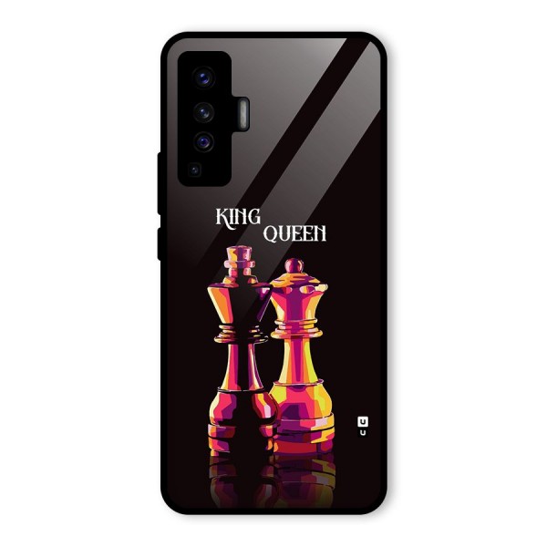 King Queen Glass Back Case for Vivo X50