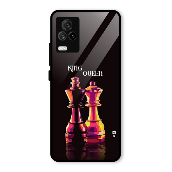 King Queen Glass Back Case for Vivo iQOO 7 Legend 5G