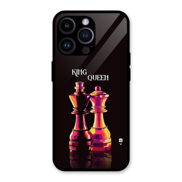 King Queen Glass Back Case for iPhone 14 Pro Max