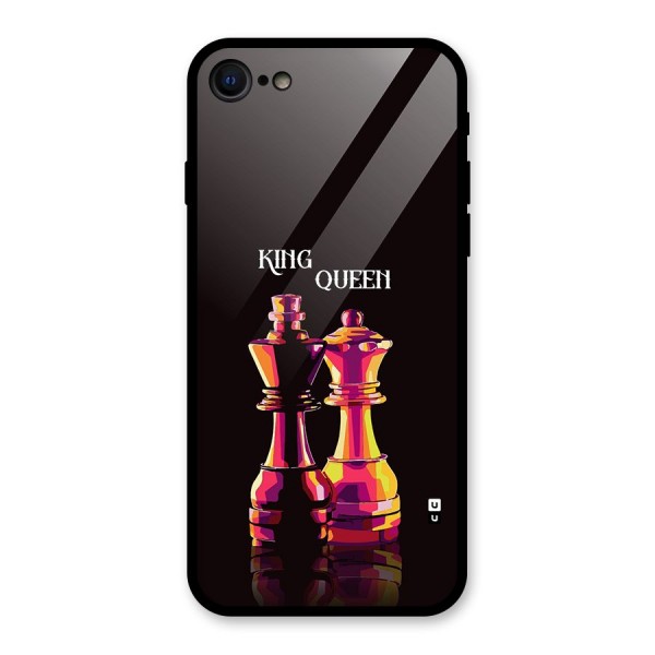 King Queen Glass Back Case for iPhone SE 2022