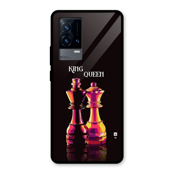 King Queen Glass Back Case for iQOO 9 5G