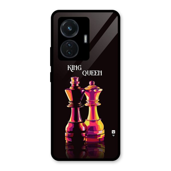 King Queen Glass Back Case for iQOO Z6 44W