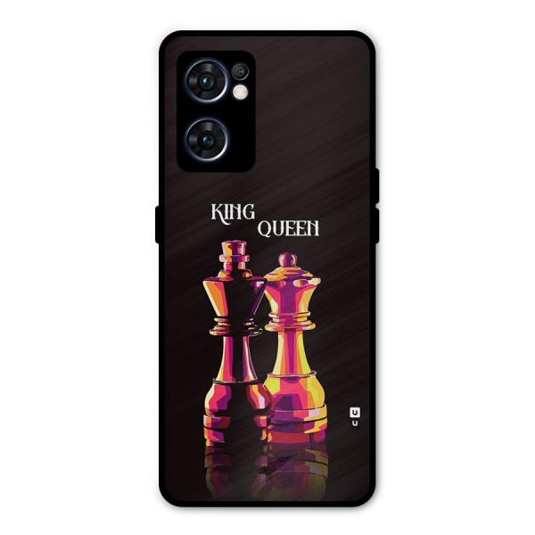 King Queen Metal Back Case for Oppo Reno7 5G