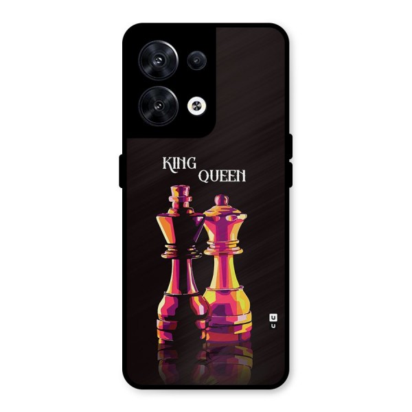 King Queen Metal Back Case for Oppo Reno8 5G