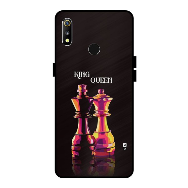 King Queen Metal Back Case for Realme 3