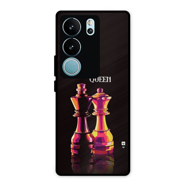 King Queen Metal Back Case for Vivo V29