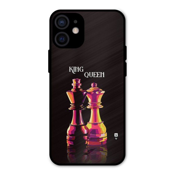 King Queen Metal Back Case for iPhone 12 Mini