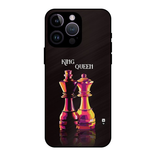 King Queen Metal Back Case for iPhone 14 Pro Max