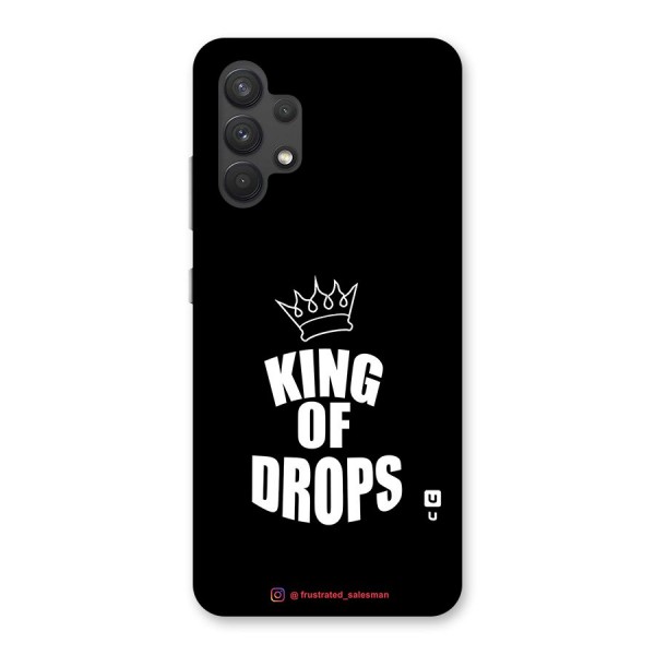 King of Drops Black Glass Back Case for Galaxy A32