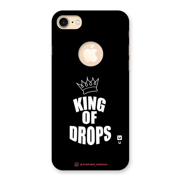 King of Drops Black Back Case for iPhone 7 Logo Cut
