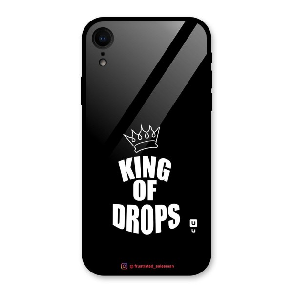 King of Drops Black Glass Back Case for iPhone XR