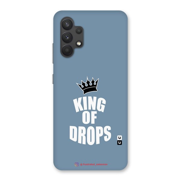 King of Drops Mustard SteelBlue Glass Back Case for Galaxy A32