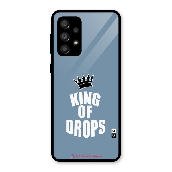 King of Drops Mustard SteelBlue Glass Back Case for Galaxy A32