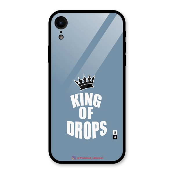 King of Drops Mustard SteelBlue Glass Back Case for iPhone XR