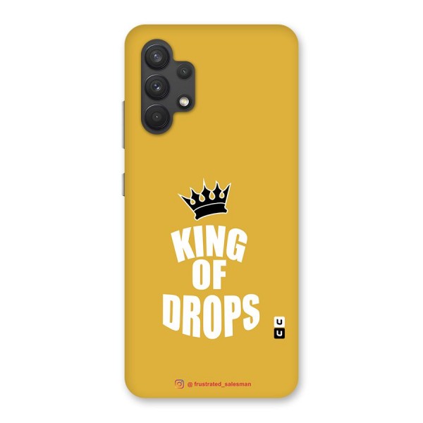 King of Drops Mustard Yellow Glass Back Case for Galaxy A32