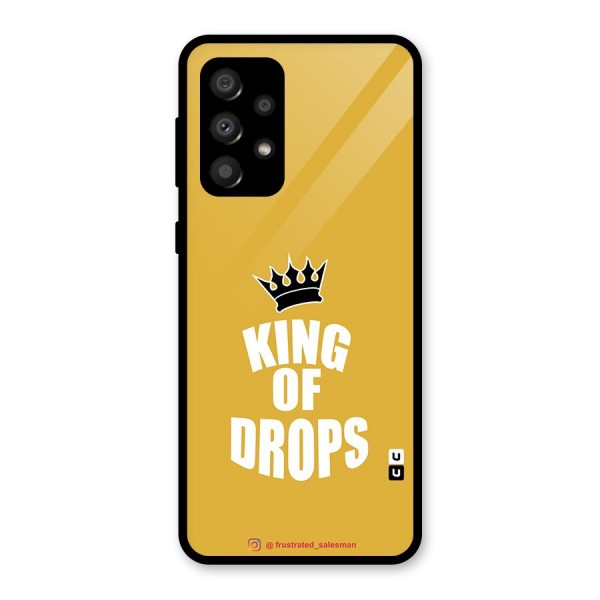 King of Drops Mustard Yellow Glass Back Case for Galaxy A32