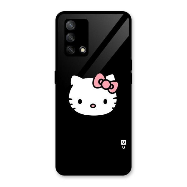 Kitty Cute Glass Back Case for Oppo F19