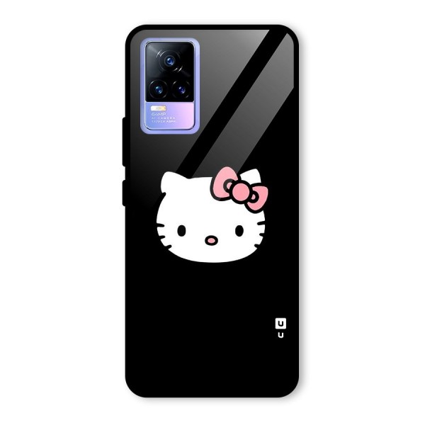 Kitty Cute Glass Back Case for Vivo Y73