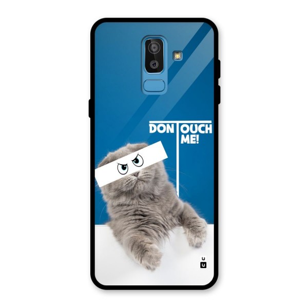 Kitty Dont Touch Glass Back Case for Galaxy J8
