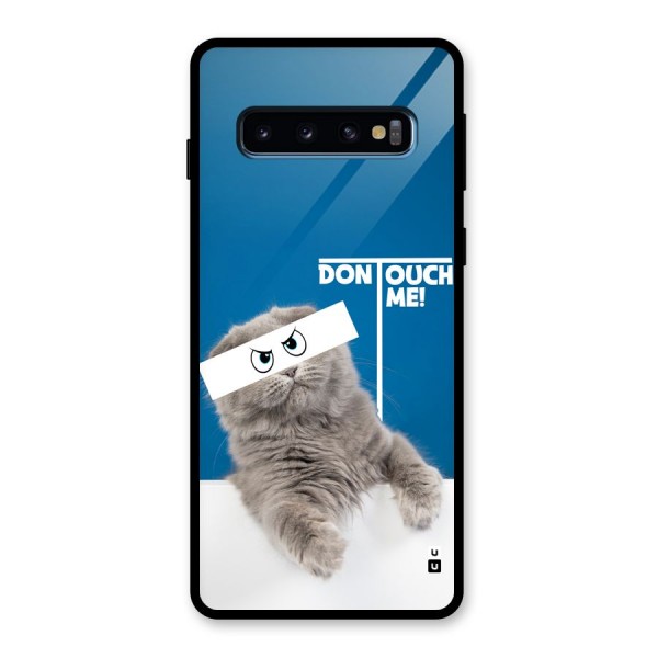Kitty Dont Touch Glass Back Case for Galaxy S10