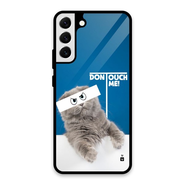 Kitty Dont Touch Glass Back Case for Galaxy S22 Plus 5G