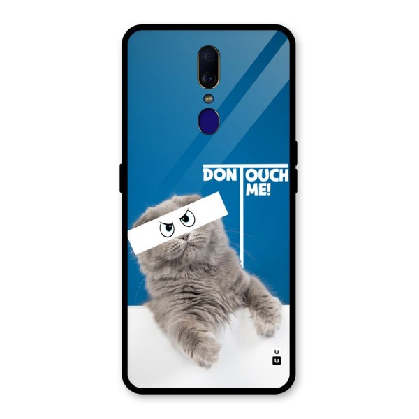 Kitty Dont Touch Glass Back Case for Oppo F11
