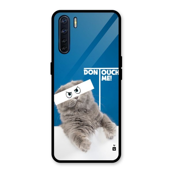Kitty Dont Touch Glass Back Case for Oppo F15