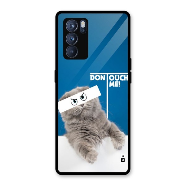 Kitty Dont Touch Glass Back Case for Oppo Reno6 Pro 5G