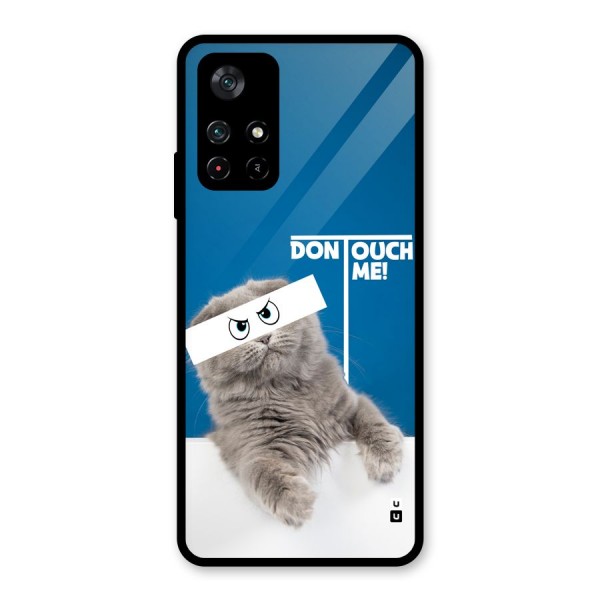 Kitty Dont Touch Glass Back Case for Poco M4 Pro 5G