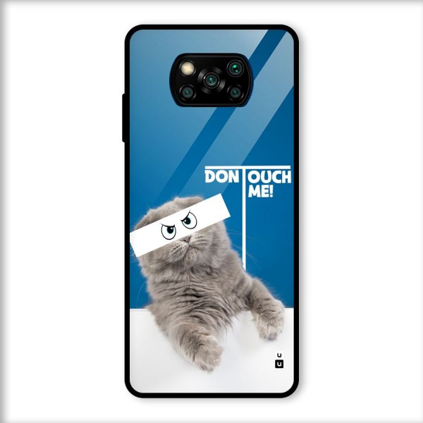 Kitty Dont Touch Glass Back Case for Poco X3