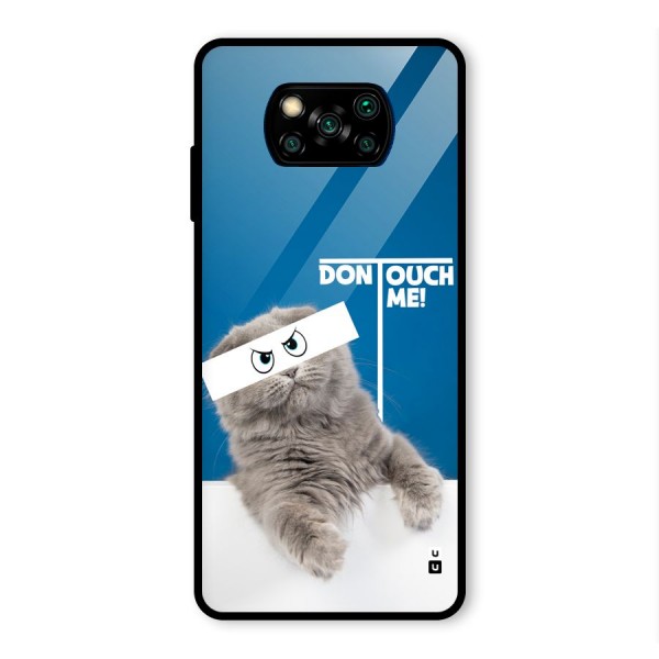 Kitty Dont Touch Glass Back Case for Poco X3 Pro
