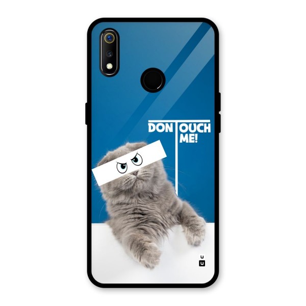 Kitty Dont Touch Glass Back Case for Realme 3