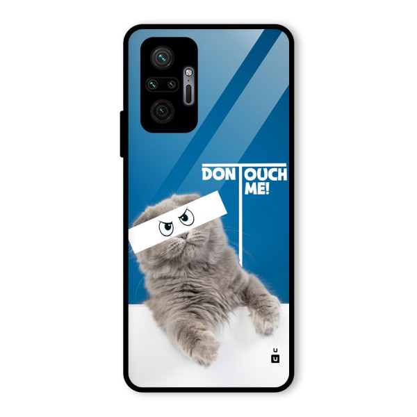 Kitty Dont Touch Glass Back Case for Redmi Note 10 Pro
