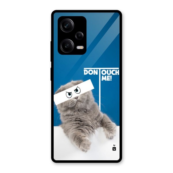 Kitty Dont Touch Glass Back Case for Redmi Note 12 Pro