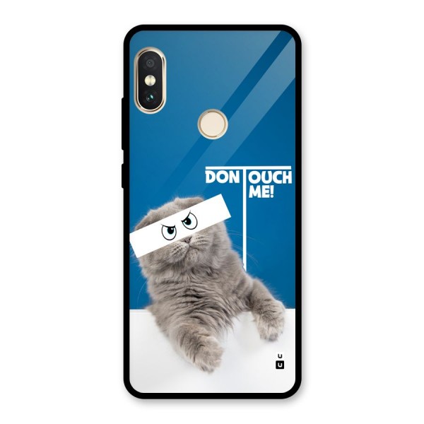 Kitty Dont Touch Glass Back Case for Redmi Note 5 Pro