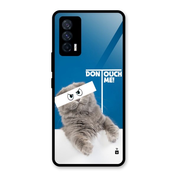Kitty Dont Touch Glass Back Case for Vivo iQOO 7 5G