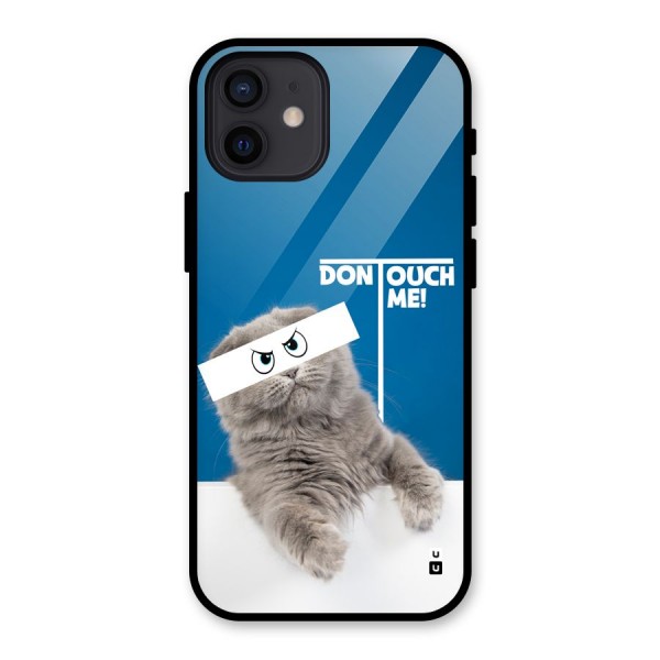 Kitty Dont Touch Glass Back Case for iPhone 12