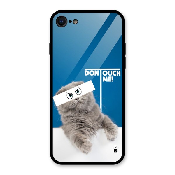 Kitty Dont Touch Glass Back Case for iPhone SE 2022