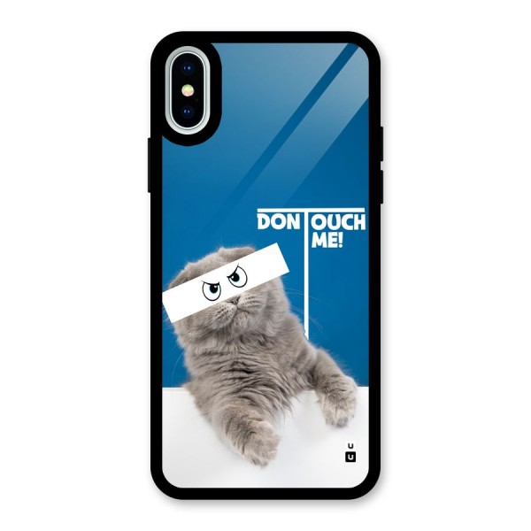 Kitty Dont Touch Glass Back Case for iPhone X