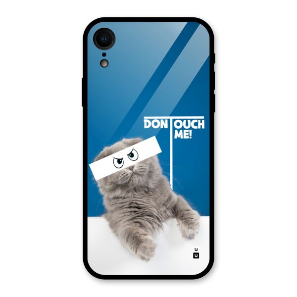 Kitty Dont Touch Glass Back Case for iPhone XR
