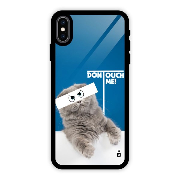 Kitty Dont Touch Glass Back Case for iPhone XS Max