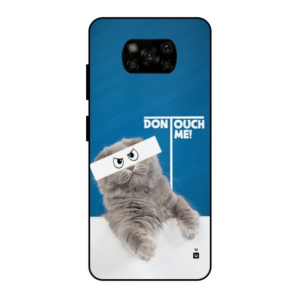 Kitty Dont Touch Metal Back Case for Poco X3
