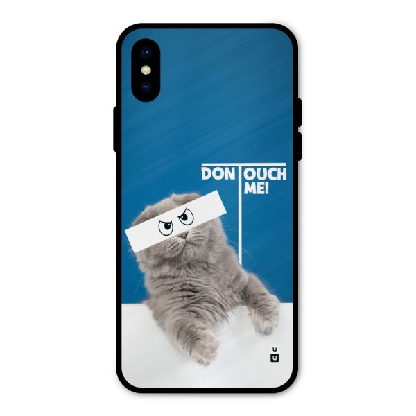 Kitty Dont Touch Metal Back Case for iPhone X